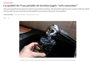 L'eau de Juvelize : La Mairie communique