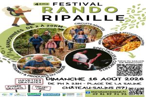 RandoRipaille 2026 Place de la Saline – Château-Salins 16 août de 7h00 à 23h00