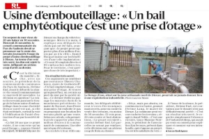 La vente du terrain de l'usine d'embouteillage de Dieuze tombe à l'eau !