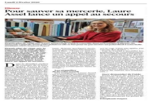 Pour sauver sa mercerie "Trois p'tits points", Laure Assel lance un appel au secours