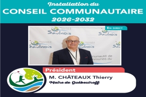 Élection du Président de la C.CS.  : Thierry CHÂTEAUX élu !