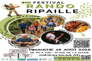 RandoRipaille 2026 Place de la Saline – Château-Salins 16 août de 7h00 à 23h00